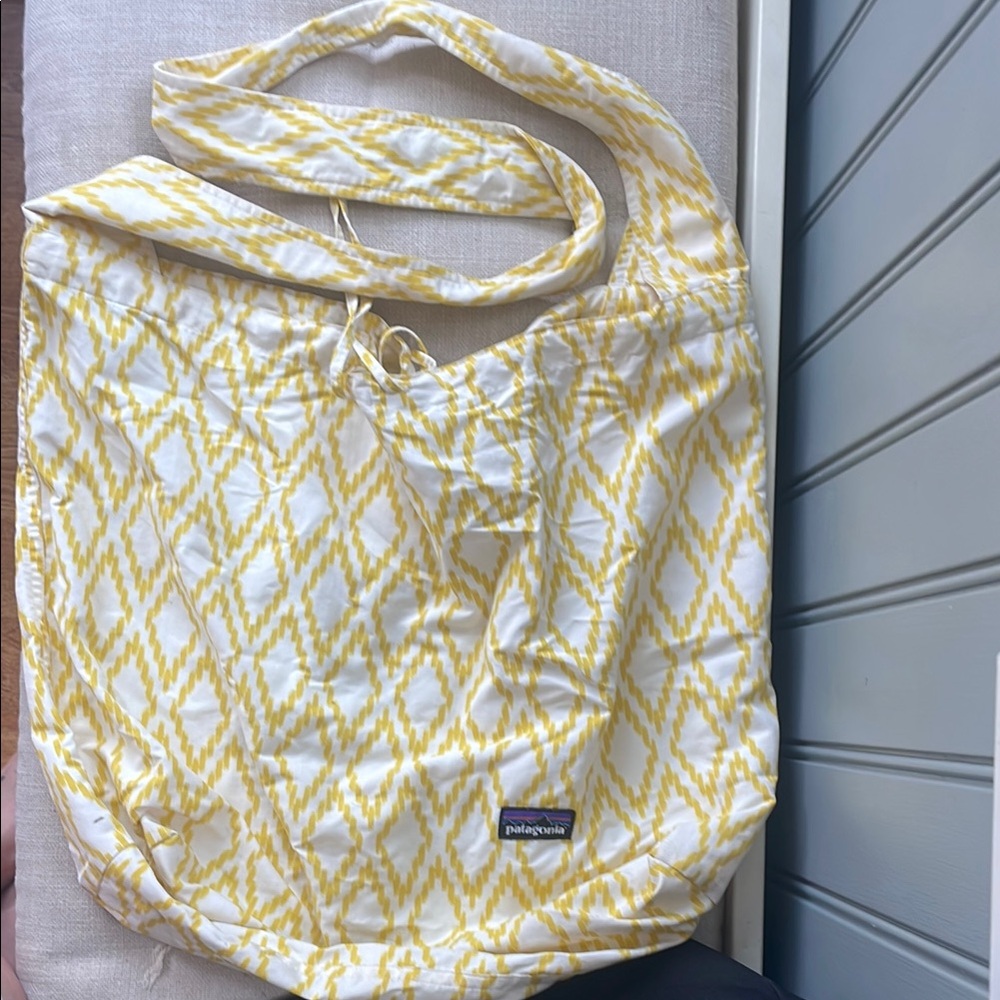 Patagonia Yellow Geometric Tote Bag